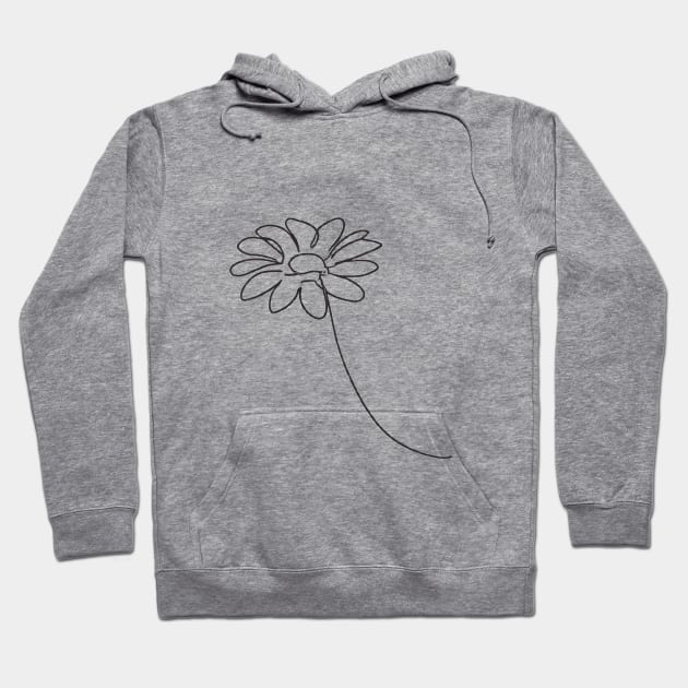 Flower Line Art Hoodie by Zenflow